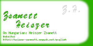 zsanett heiszer business card